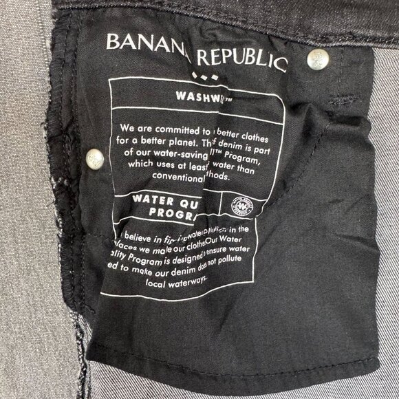 Banana Republic Factory Black Vintage Stretch Denim Low Rise Bootcut Jeans  28 T - Picture 9 of 14